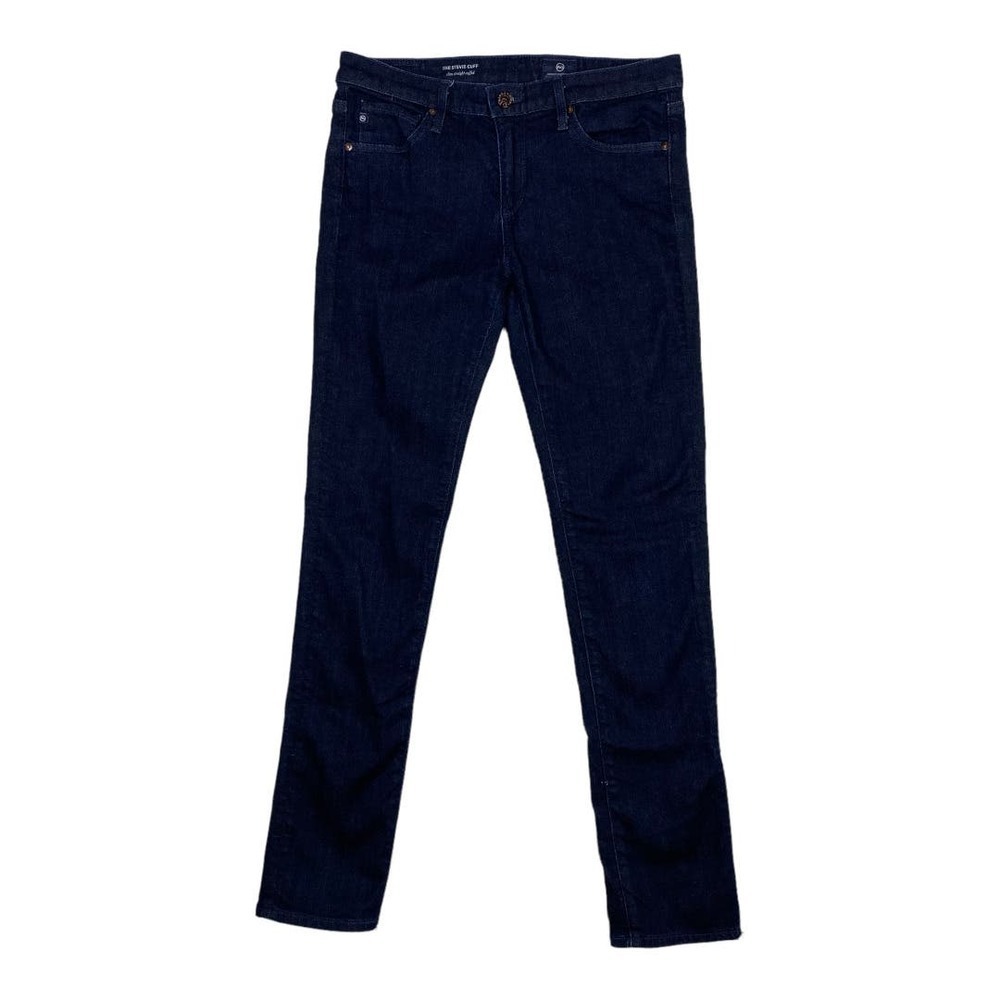 AG Adriano Goldschmied The Stevie Cuff Slim Straight Leg Cuff Dark Wash Jeans-27